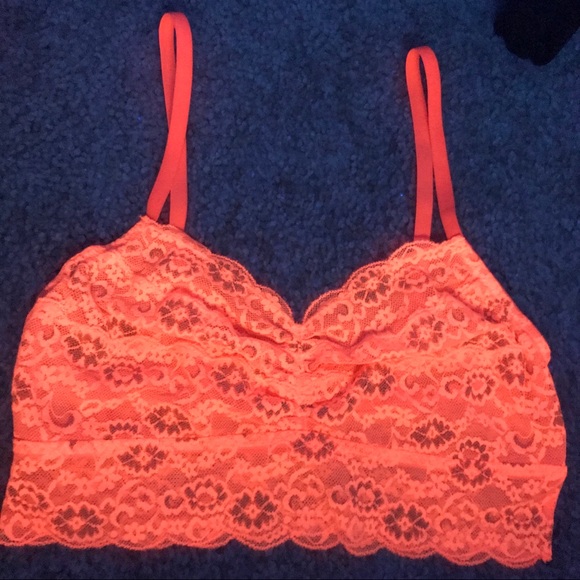orange lace bralette